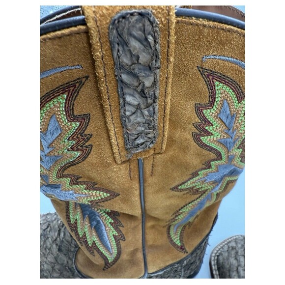 Dan Post Men's Size 9 Sea Bass Dorsal Western Square Toe Casual Boots Mid Calf - Picture 14 of 14